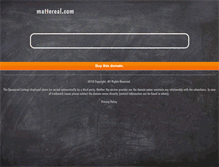 Tablet Screenshot of mattereal.com